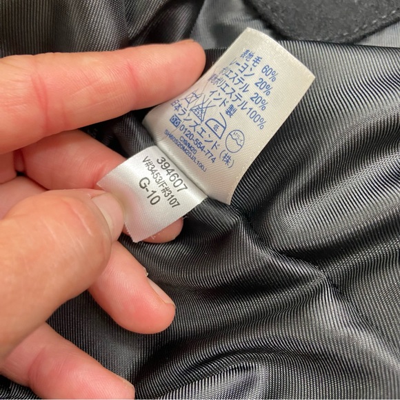 Lands end mens black wool full zip jacket. Size Large - Picture 7 of 12